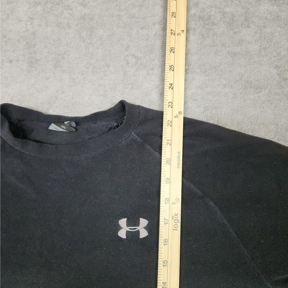 UNDER ARMOUR FLEECE CREW BLACK‎ SMALL - Picture 3 of 5
